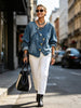 Brooke | Artisti Cozy Asymmetrical Denim Blouse