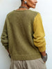 Katherine | Artisti Cozy Asymmetric Color-block Knit Sweater